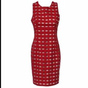 Tracy Reese Red Dress Sleeveless Bodycon Size 2